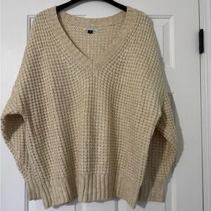 American Eagle V Neck Oversized Knit Sweater